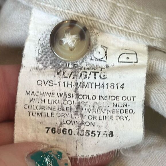 Wrangler Mens Size  XL Button Up Shirt Chambray Beige Workwear Country - Picture 8 of 9